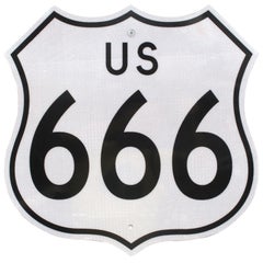 Rare, Original and Authentic New Mexico Route 666 Reflective Road Sign