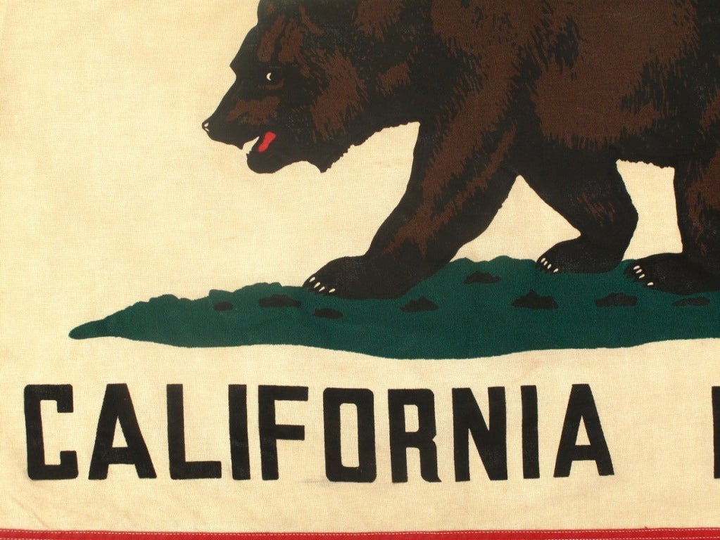 American 1940s California Republic Flag Forestry Service (Retired)