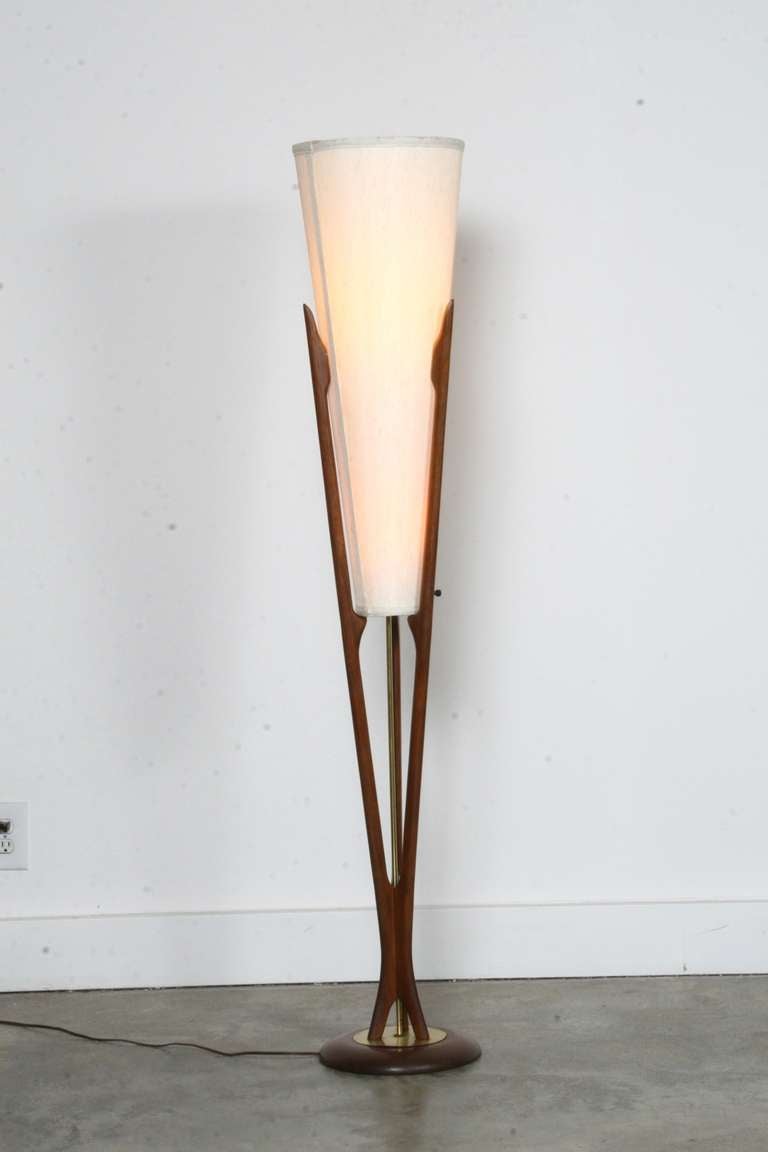 Mid-Century Modern Danish Modern Sculptural Teak Floor Lamp