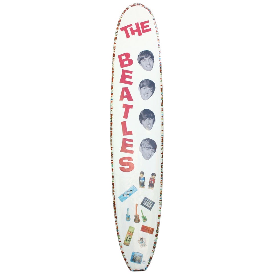 Collectible Beatles Tribute Surfboard