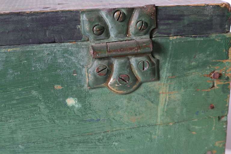 1920's Navajo Hand Painted Trunk or Box with Whirling Logs 1