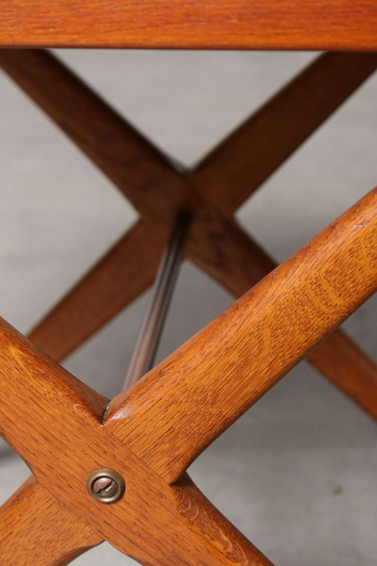 Teak Side Table with Woven Magazine Basket, 1960, Norway 3