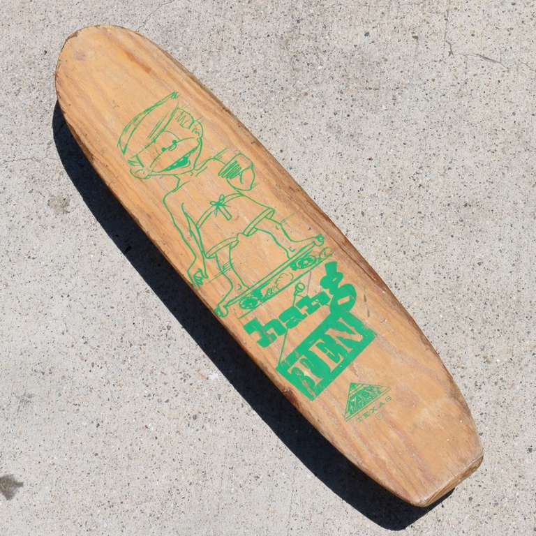 Mid-Century Modern Collection of Three 1960's Wooden Skateboards