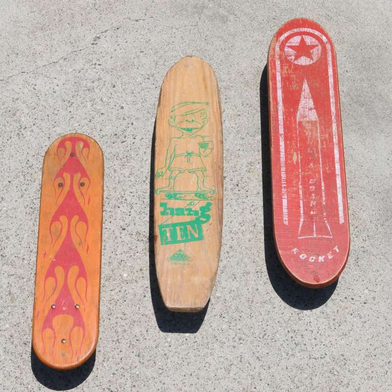 Three hard to find 1960's skateboards offered as a set and/or sold separately (please contact us for individual prices)

1.