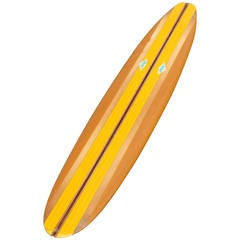 Retro Early 1960s Hobie Double Logo Original Condition Surfboard