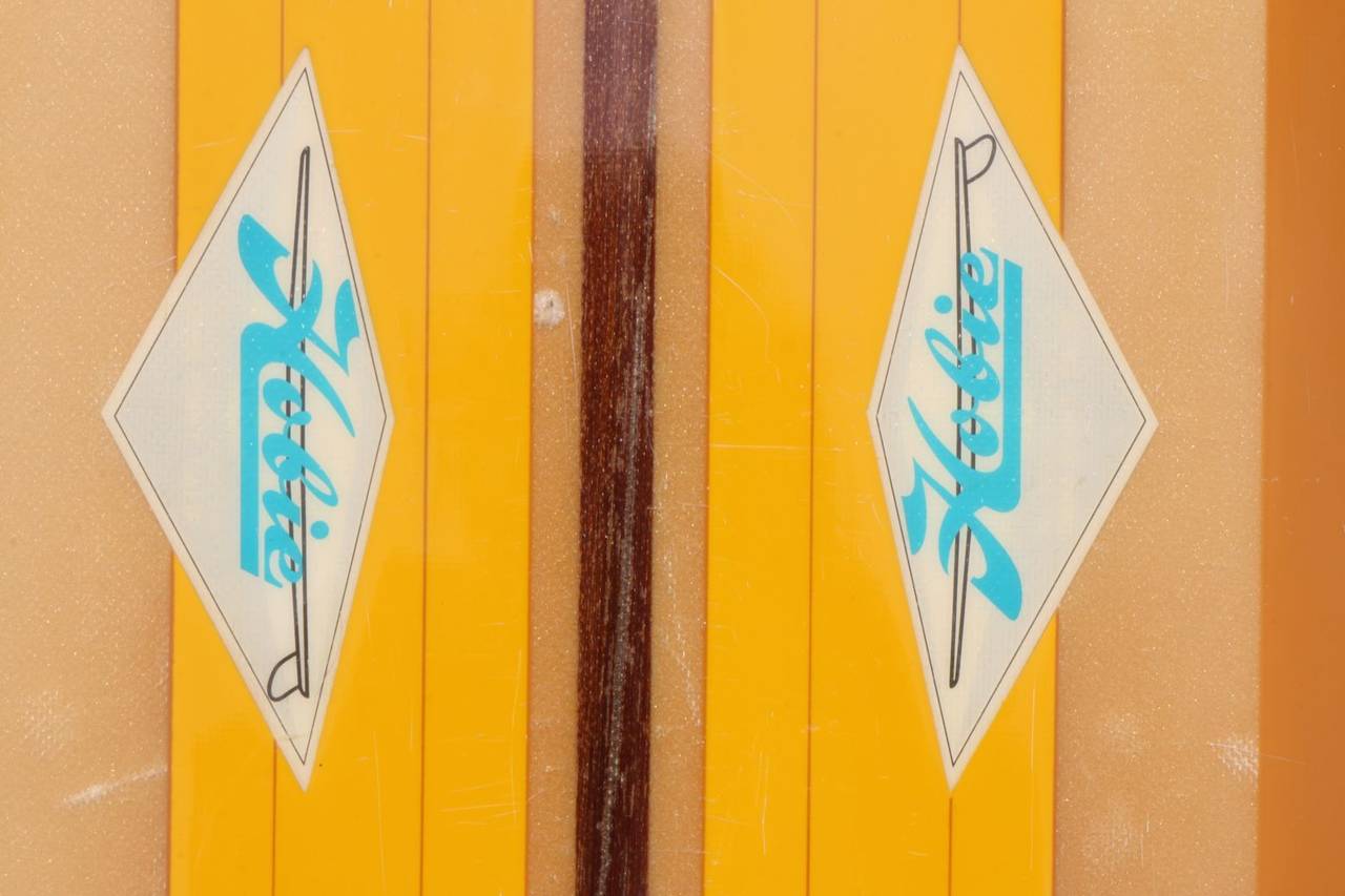 Mid-Century Modern Early 1960s Hobie Double Logo Original Condition Surfboard