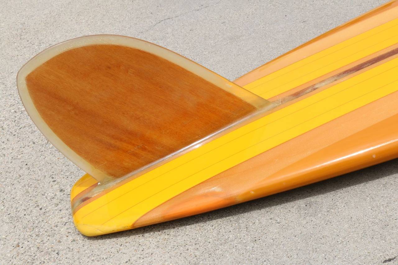 Mid-20th Century Early 1960s Hobie Double Logo Original Condition Surfboard