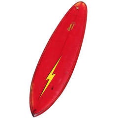 Vintage Mid-1970s Lightning Bolt Hawaii Surfboard by Ron Roush