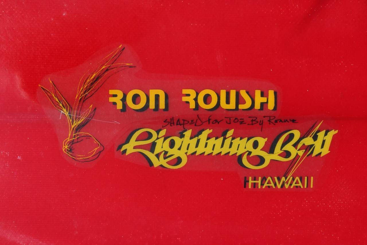 American Mid-1970s Lightning Bolt Hawaii Surfboard by Ron Roush
