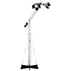 Retro Fully Articulating 1970's Crane Floor Lamp by Curtis Jere