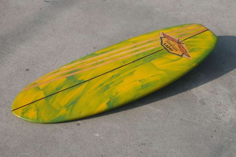 American 1960's Original Paipo Bellyboard by Jacks, Huntington Beach CA