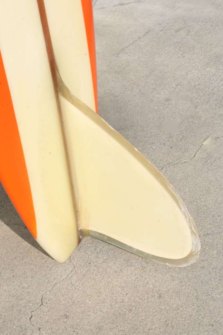 Mid-Century Modern 1960's Phil Longboard, Surfboard to the Stars