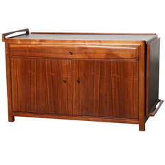 Milo Baughman Walnut Drop-Leaf Dry Bar For Glenn of California , 1960's