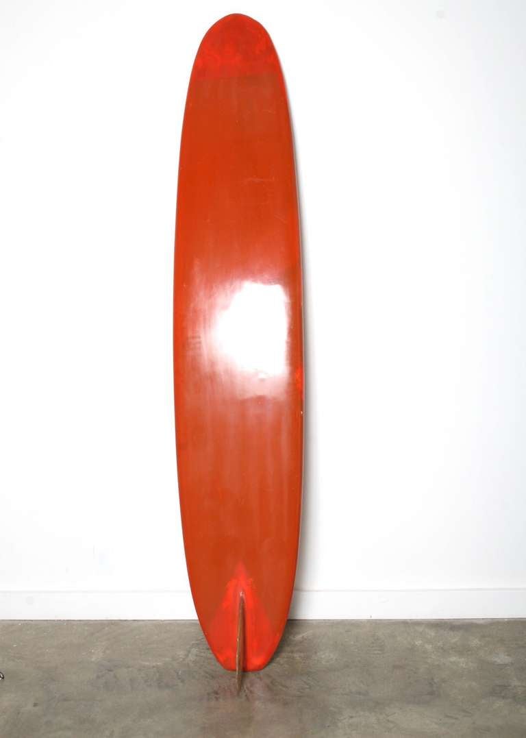 Mid-20th Century Titan South Bay, Orange Surfboard, California 1964