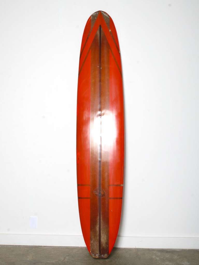 Titan South Bay, Orange Surfboard, California 1964 In Good Condition In Los Angeles, CA