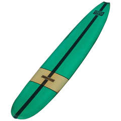 "Green Machine" Surfboard by Dusty Rhodes, Manhattan Beach CA, 1960's