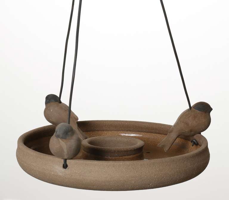 modern ceramic bird feeder