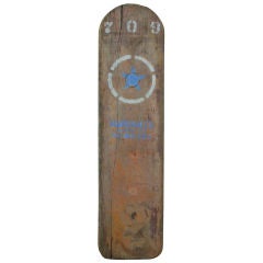 Antique 1920s-1930s Wooden Surfboard, Marshall's Rental Board