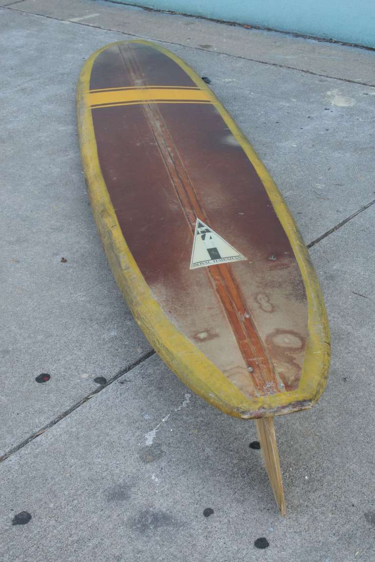 American Royal Hawaiian 1960's Surfboard, A Well Loved 