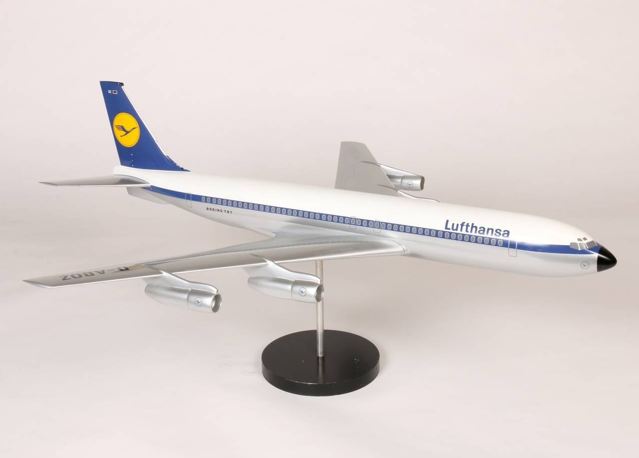 American Aluminum Lufthansa Boeing 707 Model, circa 1960