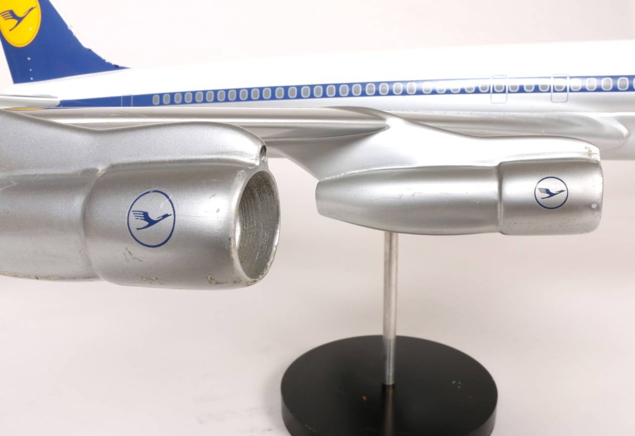 Aluminum Lufthansa Boeing 707 Model, circa 1960 1