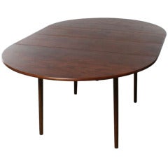 Vintage Round Dux Dining Table with two leaves by Folke Ohlsson, 1960's