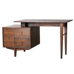 Mahogany Desk by John Keal for Brown Saltman