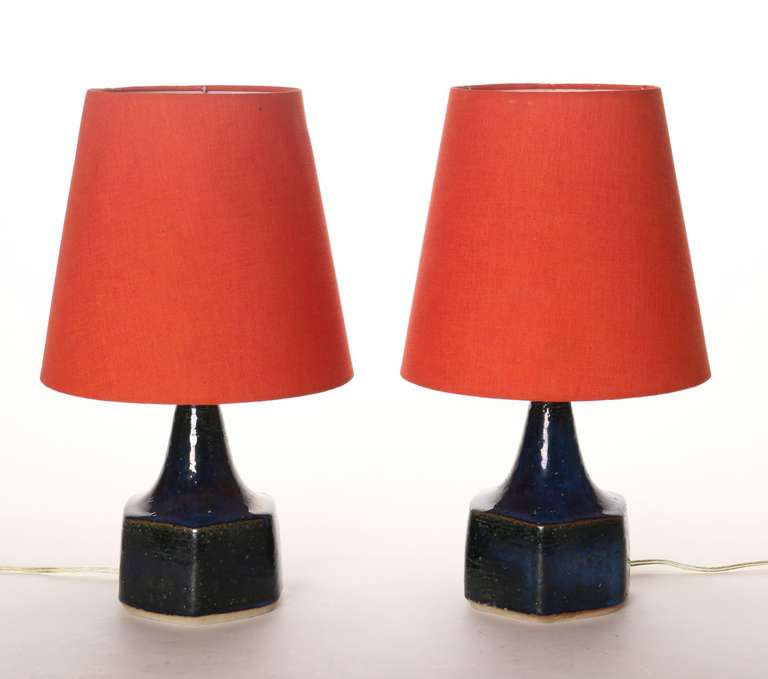 Pair of Danish Ceramic Lamps by Jytte Trebbien