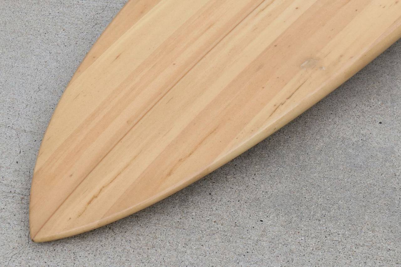 Faux Balsa Wood Surfboard, Early 1970s In Excellent Condition In Los Angeles, CA