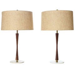 Pair of Lightolier Table Lamps Designed by Gerald Thurston