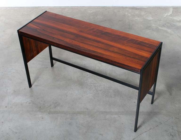 Modular Rosewood Dining Table and 4 Chair Set In Excellent Condition In Los Angeles, CA