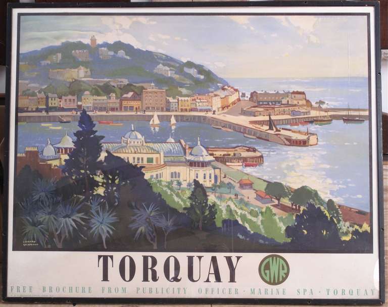 Torquay, England Great Western Railways, Travel Poster, circa 1947 For Sale 3