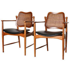 Pair of Arne Vodder Armchairs for France & Son, 1960s