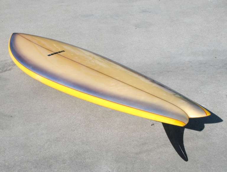 American 1970's Hawaii Airbrushed Surfboard