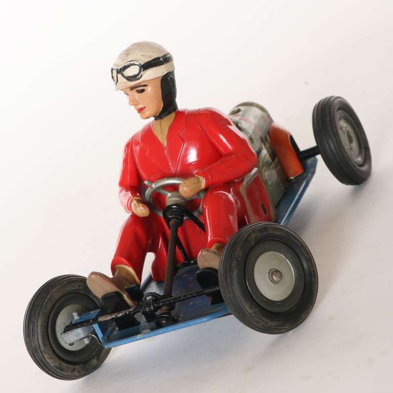 Rare 1950s Schuco West German Toy Go-Kart In Good Condition In Los Angeles, CA