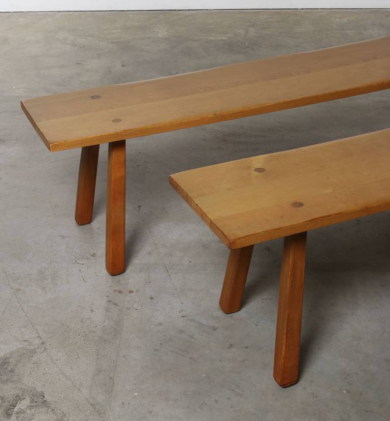 American Pair of Rustic Midcentury Benches, 1950s