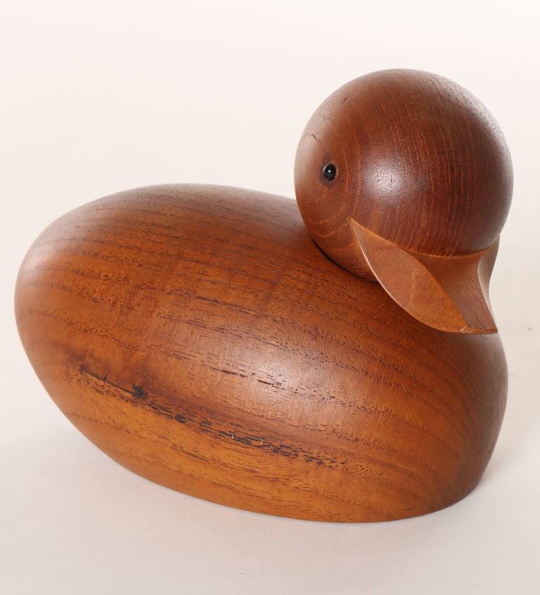 Set of Four Danish Modern, Teak Ducks by Hans Bolling and Skjode Skern 1