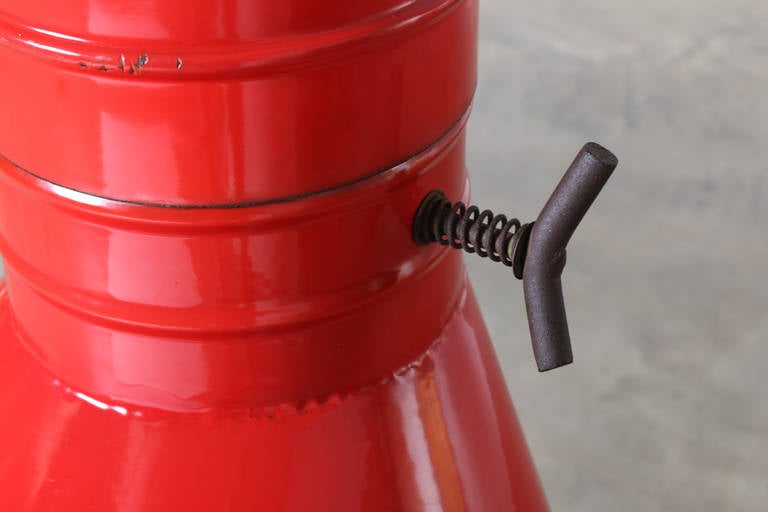 Red Enamel Freestanding Fireplace 2