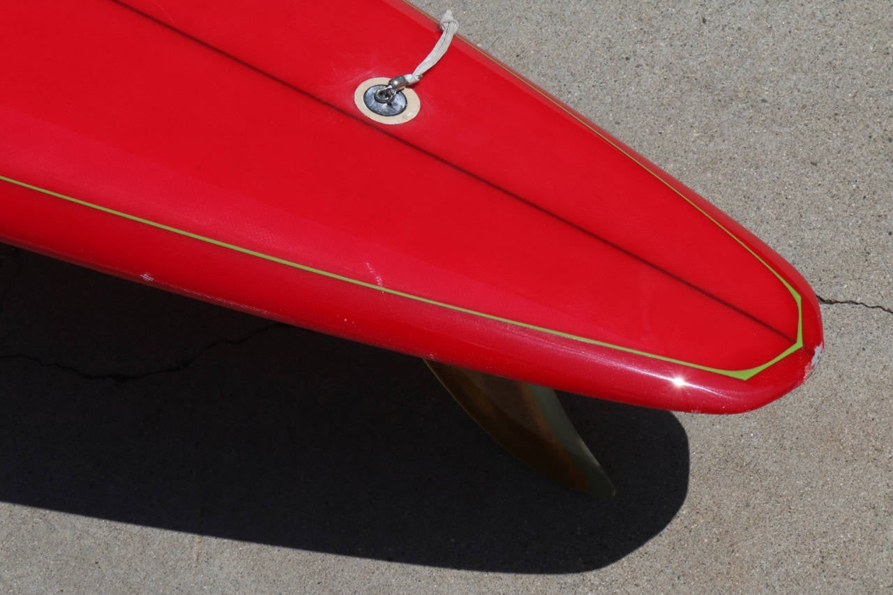 Late 20th Century Early 1970s Surfboard by Santa Cruz Surfboards with Spider Logo
