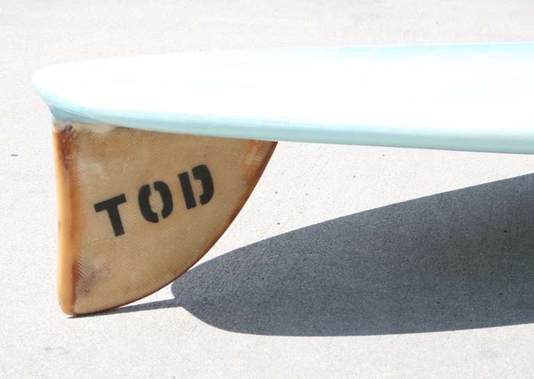 Foam Wardy Surfboard with Powder Blue Acid Splash - Laguna CA 1960
