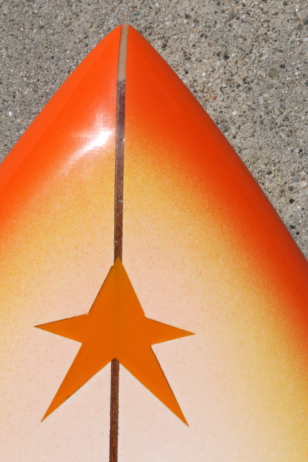 American Orange Terry Martin Shaped George Lopez Lightning Bolt Pintail Surfboard 1970s