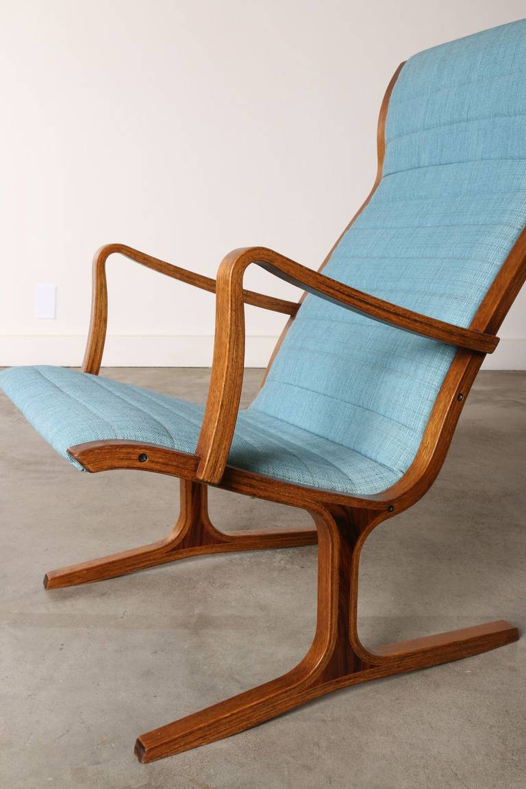 Mid-20th Century Heron Lounge Chair and Ottoman by Mitsumasa Sugasawa for Tendo Mokko, Japan 1966
