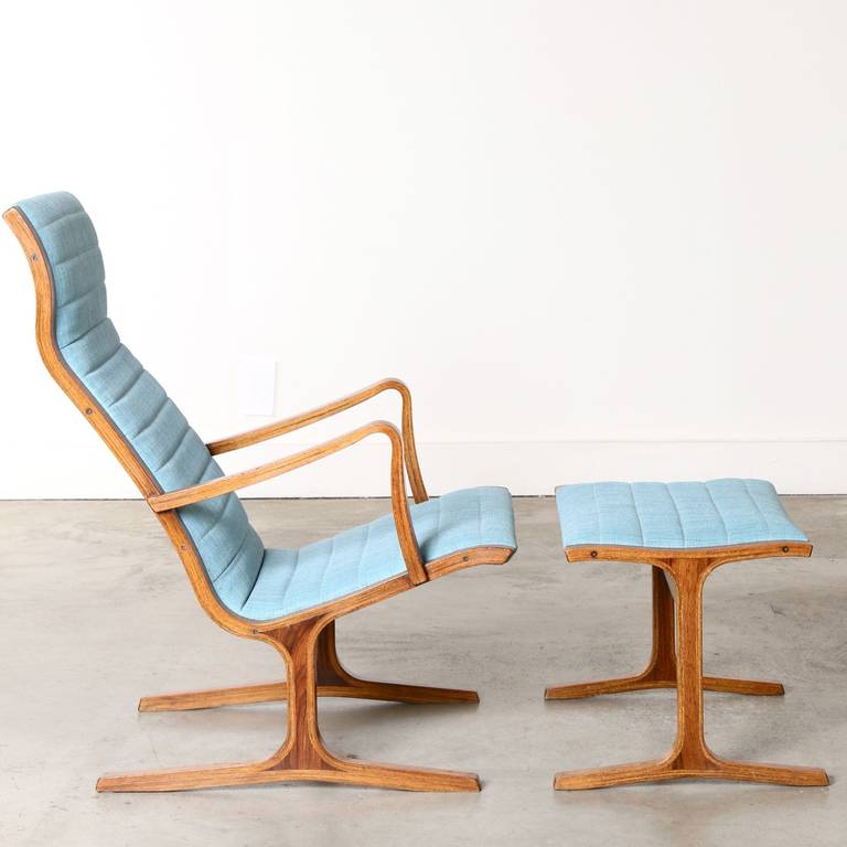 Heron Lounge Chair and Ottoman by Mitsumasa Sugasawa for Tendo Mokko, Japan 1966 1
