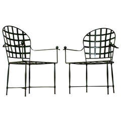 Pair of Salterini Indoor Outdoor Arm Chairs