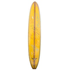 Vintage Malibu 1960's Celebrity Signature Surfboard