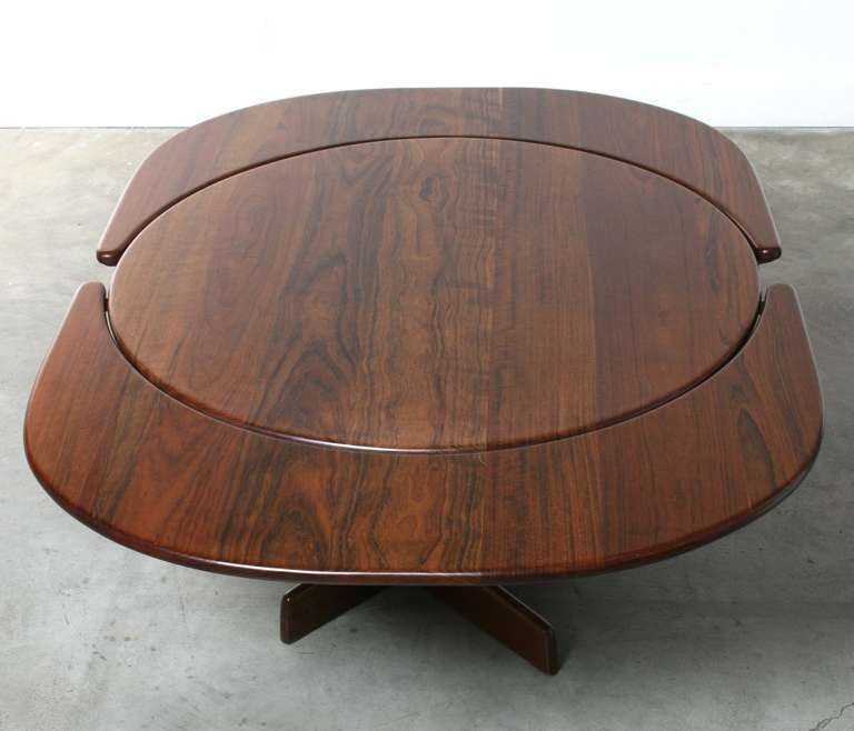 Mid-20th Century Gerald McCabe Shedua Wood Pedestal Dining Table