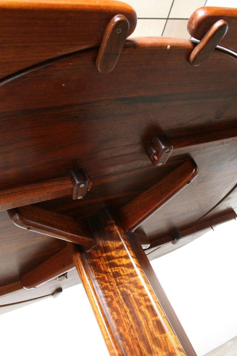 Gerald McCabe Shedua Wood Pedestal Dining Table In Good Condition In Los Angeles, CA