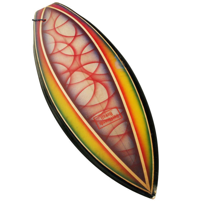 1980's "Surfboards Hawaii" Airbrush Surfboard at 1stdibs