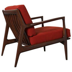 Dux Mid-Century Scandinavian Design Walnut Arm Chair, 1960s