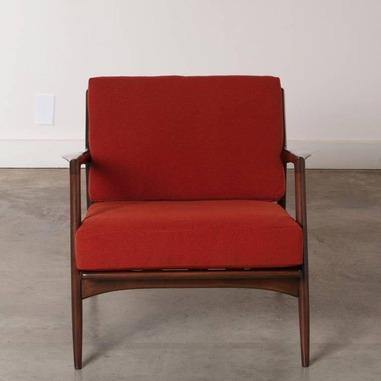 Dux Mid-Century Scandinavian Design Walnut Arm Chair, 1960s at 1stdibs